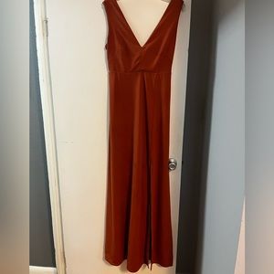 Birdy Grey Bridesmaid Dress - Shamin Dress - Crepe Terracotta - M